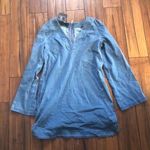 Denim long sleeve dress